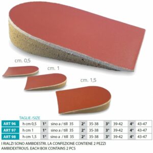 Rialzo tallone sughero/gel/silicone Orione Ok Ped
