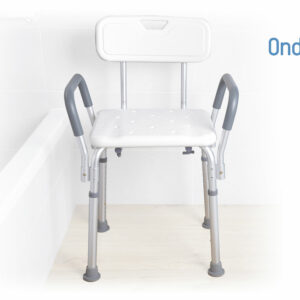 Sedile da doccia con braccioli imbottiti – Con schienale – Serie Onda