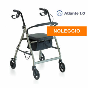 Rollator pieghevole in alluminio verniciato – 4 ruote – Atlante 1.0 Moretti - <span class="orange">Noleggio</span>