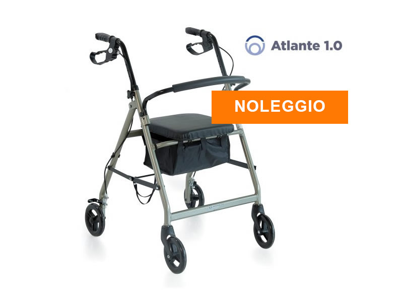 Rollator pieghevole in alluminio verniciato – 4 ruote – Atlante 1.0 Moretti - <span class="orange">Noleggio</span>